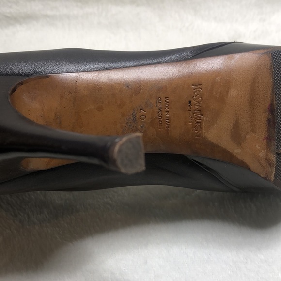 Yves Saint Laurent YSL Brown Tribute platform knee High Heeled Leather Boots 40 - Picture 6 of 17